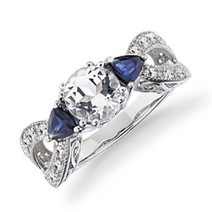 Royal Sapphire 2 Carat Engagement Ring