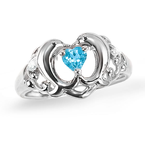The Concorde Collection Dolphin Heart Ring - A delicate heart-shaped ...
